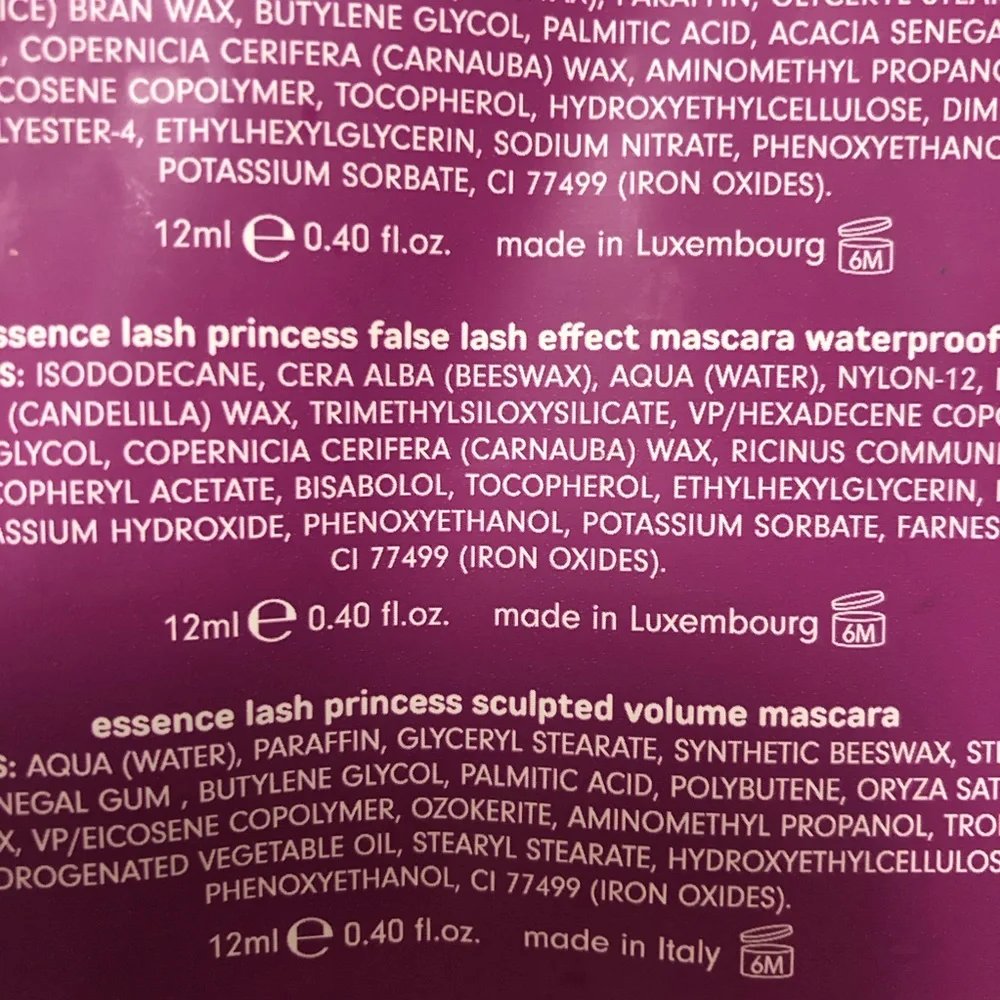 Essence Lash Princess Mascara set lot of 4 NWT